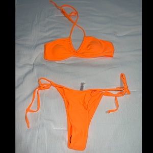 Neon Orange Two-piece from SHEIN